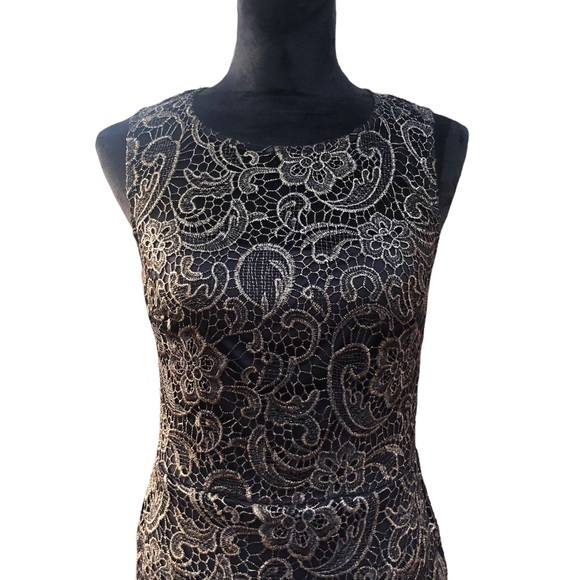 Bisou Bisou Tight Bodycon Little Black Lace Dress size 6 - Picture 10 of 15